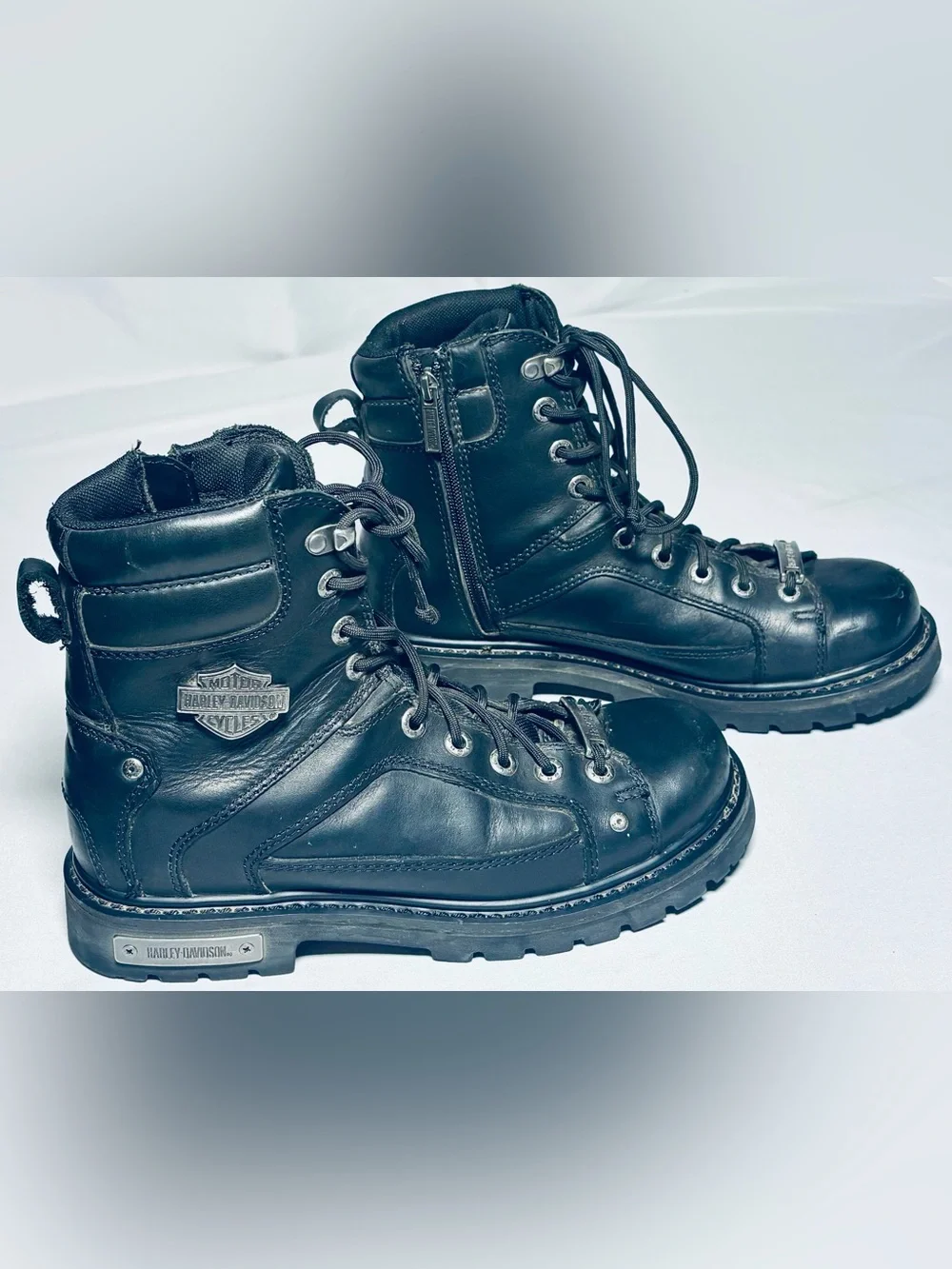 Harley Davidson Abercorn 7-inch Lace Up Motorcycle Boots Mens 9.5 D93340